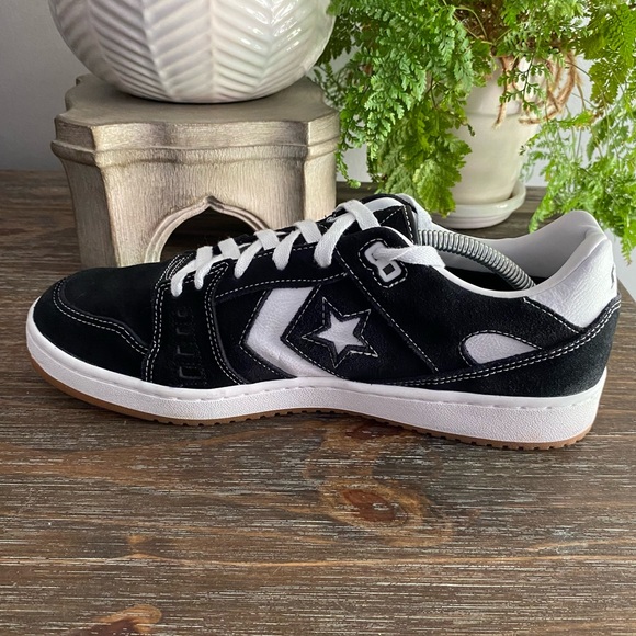 Converse Mens 11 AS-1 Pro Suede Leather Skateboarding Sneakers Shoes Black White - Picture 10 of 13